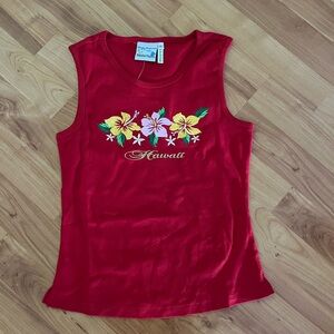 Red Floral Women's Top
